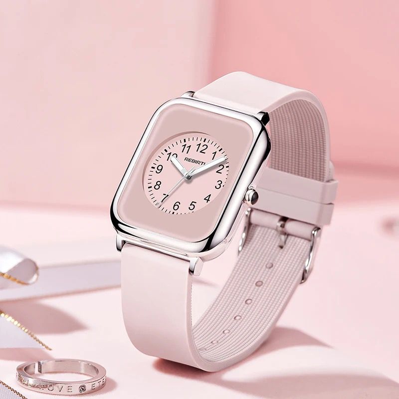 Rebirth 096 Women Watch Top Luxury Female Waterproof Clock Leather silicone Bracelet Fashion new Ladies Wristwatch Gift