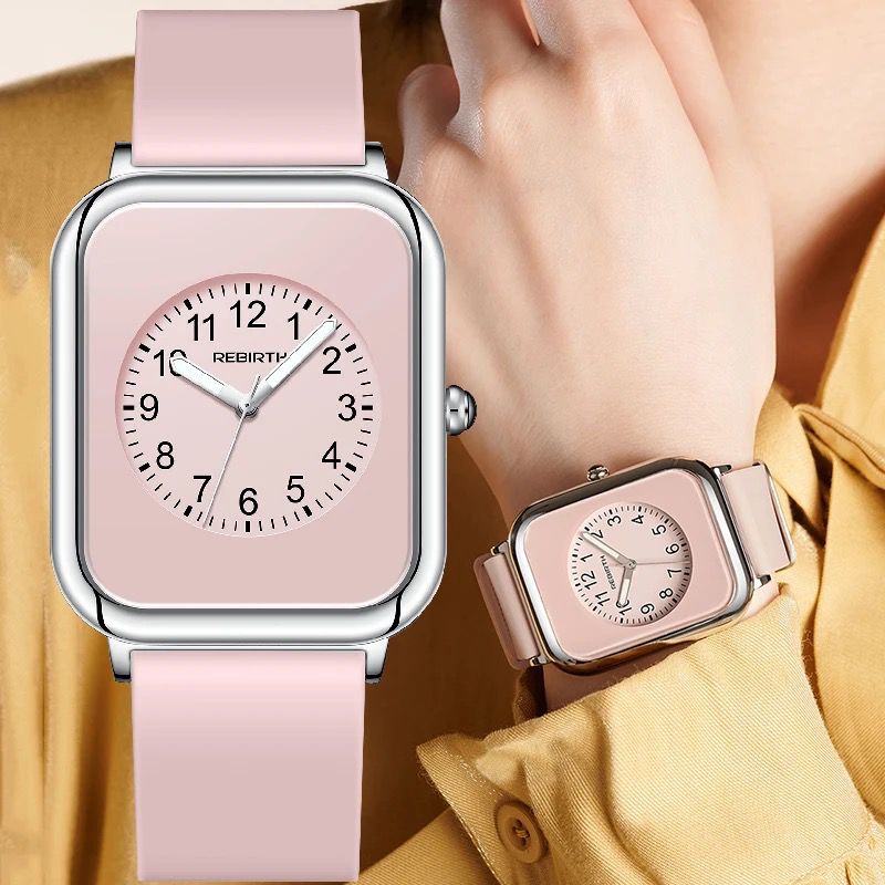 Rebirth 096 Women Watch Top Luxury Female Waterproof Clock Leather silicone Bracelet Fashion new Ladies Wristwatch Gift