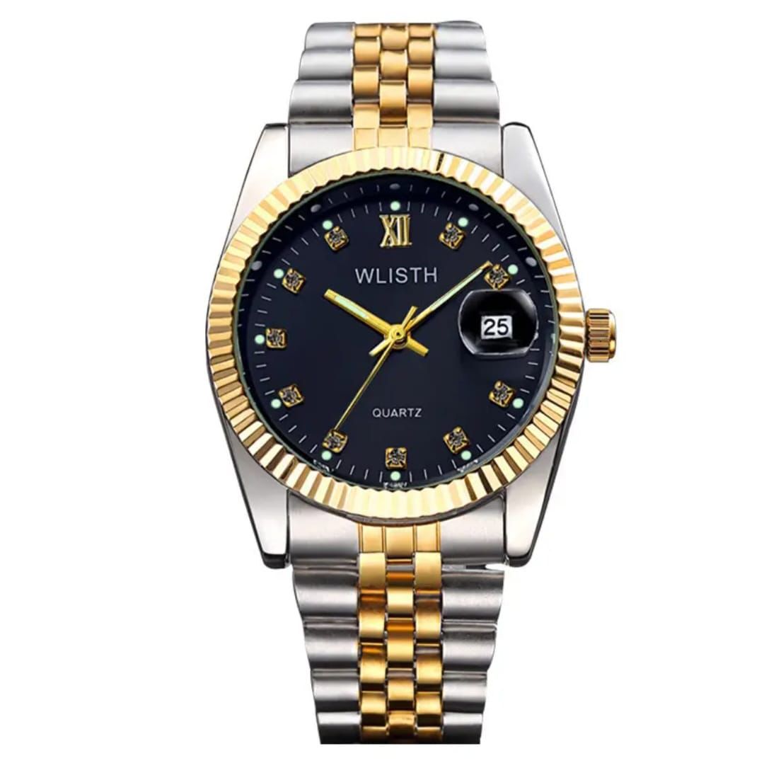 Fashion Diamond Women and Men Watch Wlisth Q354  Stainless Steel Belt Waterproof Luminous Brand Luxury Quartz  Wristwatch
