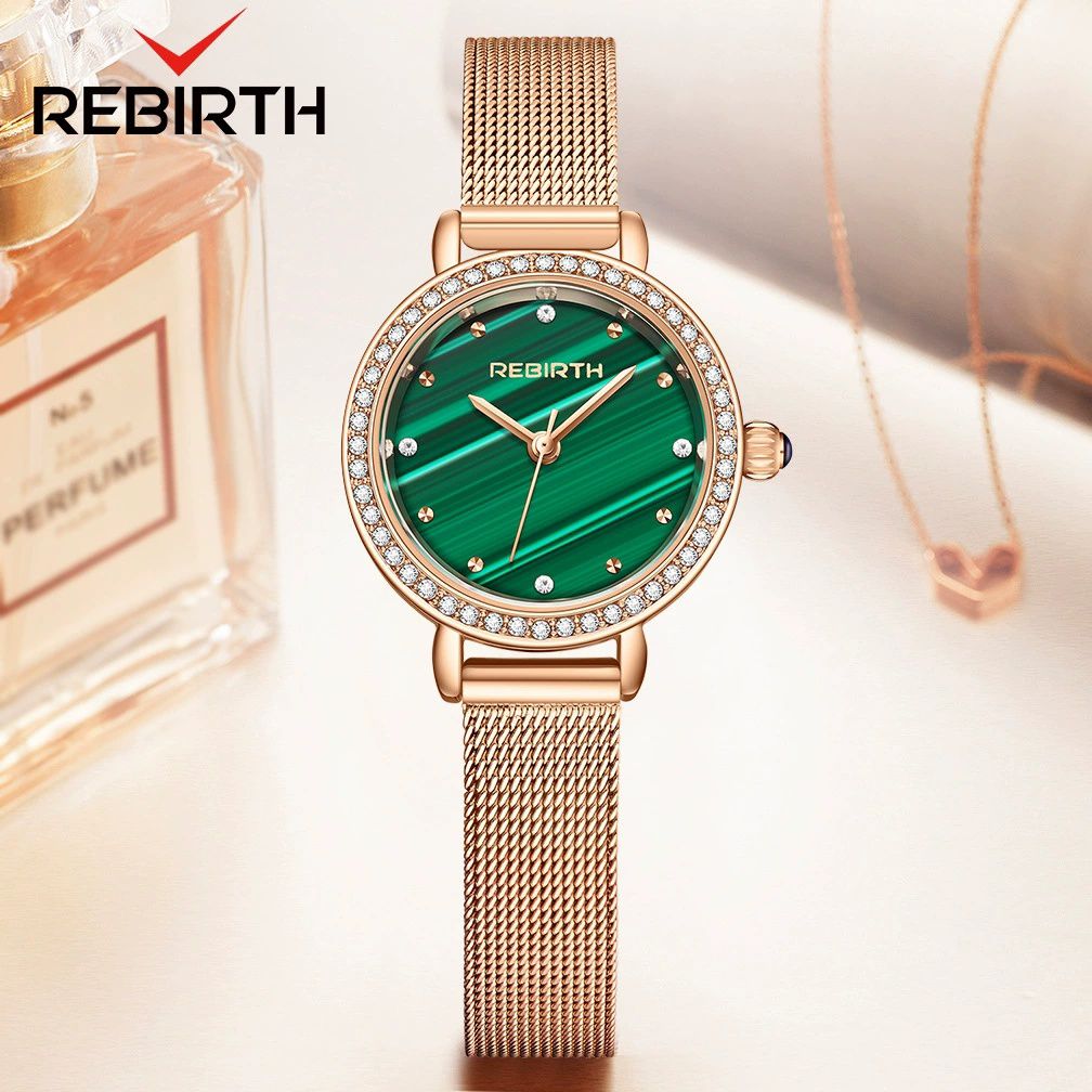 Rebirth 2018 Casual Stainless Steel Leather Women's Women Elegant Simple Dial Watches Fashion Ladies Quartz Clock Wristwatches