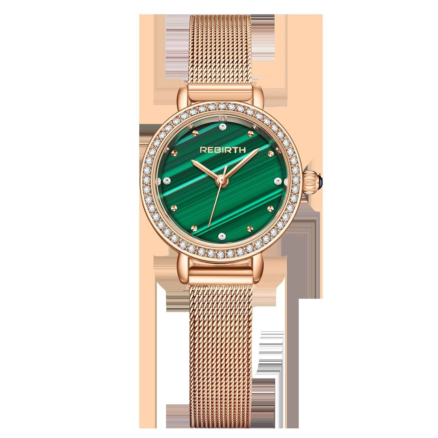 Rebirth 2018 Casual Stainless Steel Leather Women's Women Elegant Simple Dial Watches Fashion Ladies Quartz Clock Wristwatches