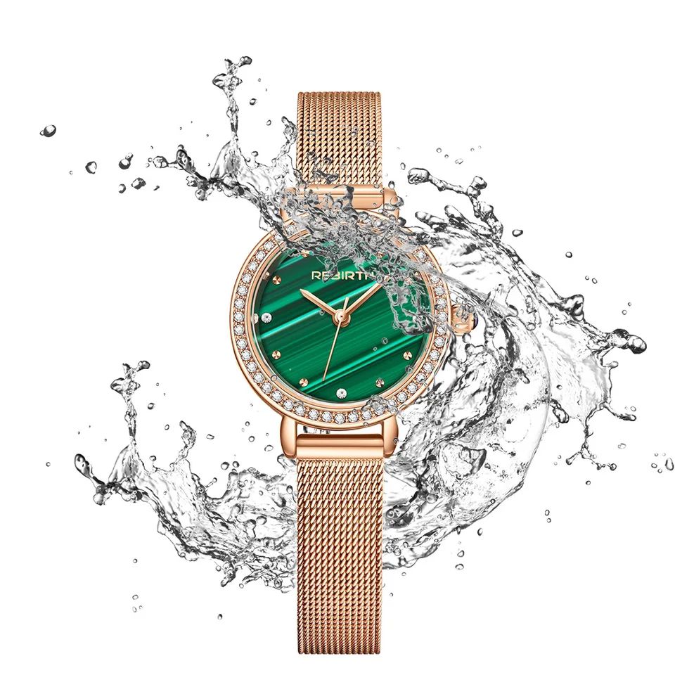 Rebirth 2018 Casual Stainless Steel Leather Women's Women Elegant Simple Dial Watches Fashion Ladies Quartz Clock Wristwatches