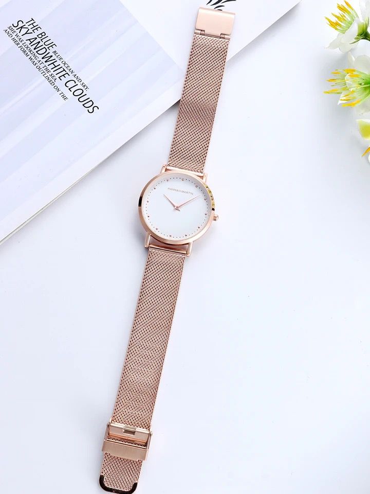 Women Watch High Quality Hannah Martin HM-MD36 elegant female Top Quartz Watches Fashion Waterproof Stainless Steel Wristwatches Ladies Business Watch