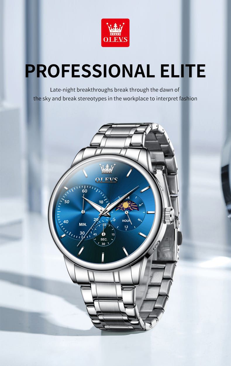 Brand luxury Multifunctional OLEVS 2936 Chronograph Fashion Sports Quartz watch for man