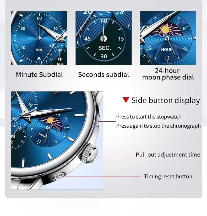 Brand luxury Multifunctional OLEVS 2936 Chronograph Fashion Sports Quartz watch for man