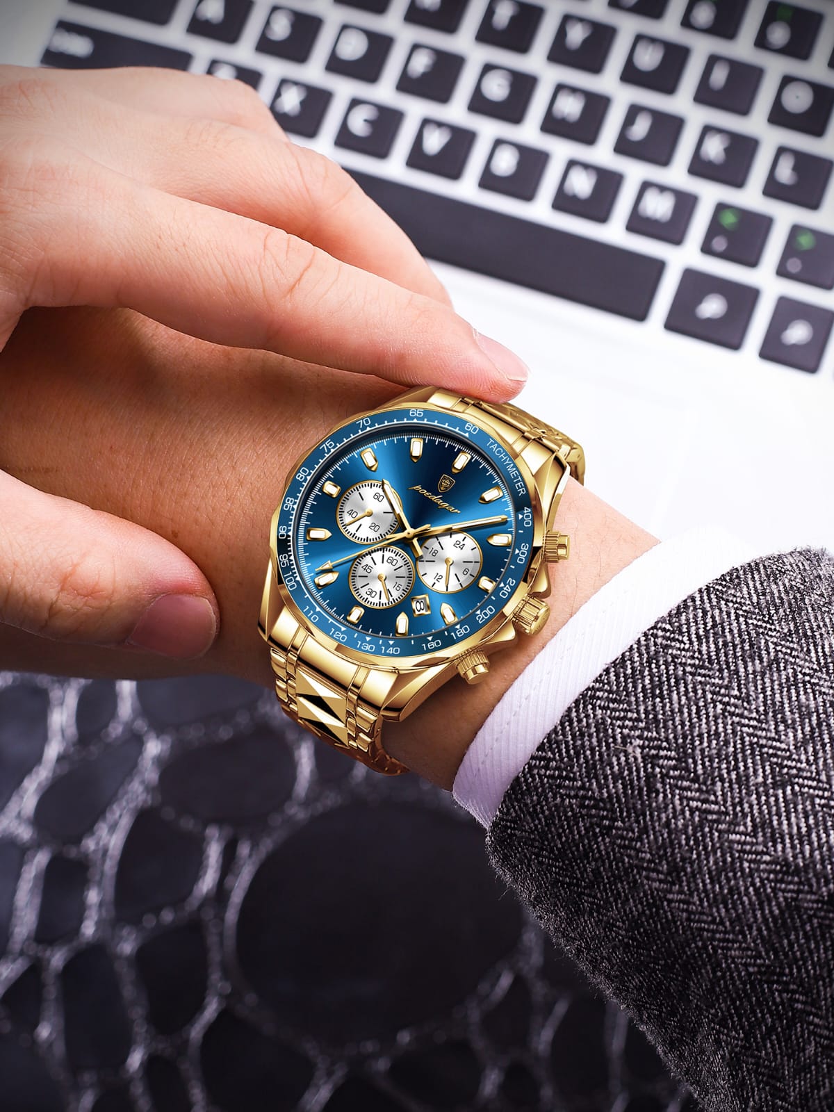 POEDAGAR Watch Men 815 New Classic Business Quartz Watches Waterproof Man Wristwatches Watches gift