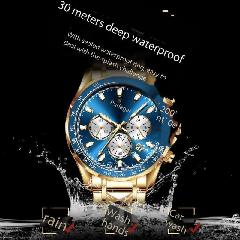 POEDAGAR Watch Men 815 New Classic Business Quartz Watches Waterproof Man Wristwatches Watches gift