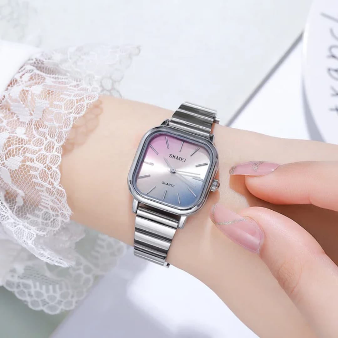 Women's Watch Skmei 2190 High Quality Quartz Movement Stainless Steel Band 30M Waterproof Fashion Ladies Sports Watch For Girls