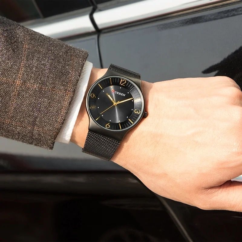Luxury Business Quartz CURREN 8303 Wristwatch Steel Band Waterproof Clock Wrist hand clock stylish watches for men