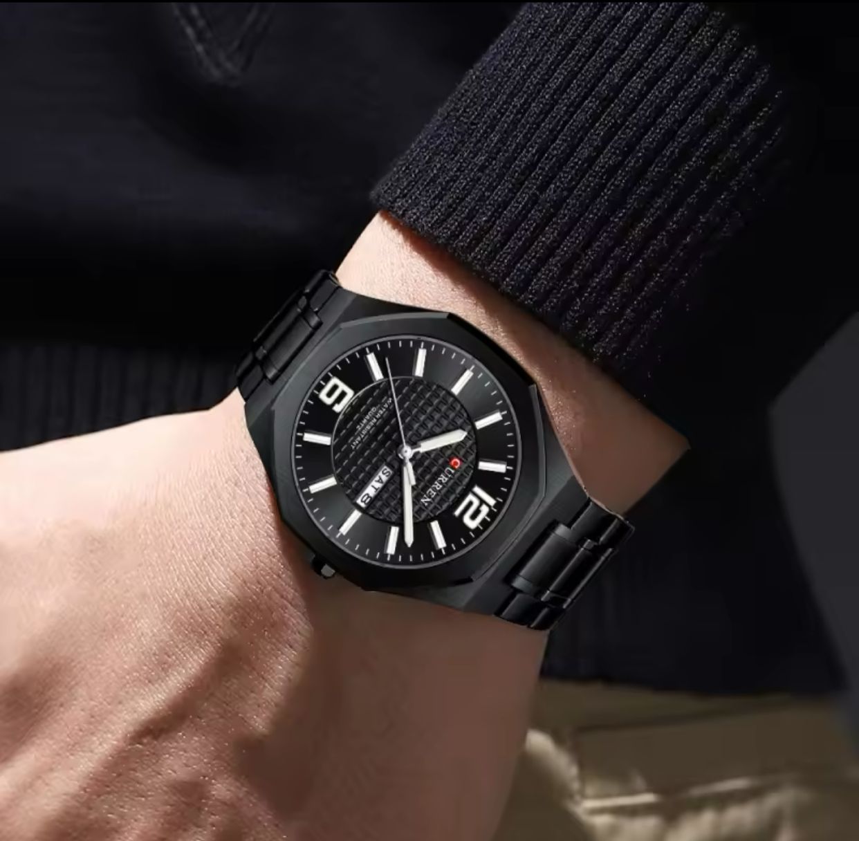 2025 Hot CURREN 8476 Sport Men Watch Top Brand Luxury Elegant Waterproof Male Clock Stainless Steel Quartz Original Wristwatch