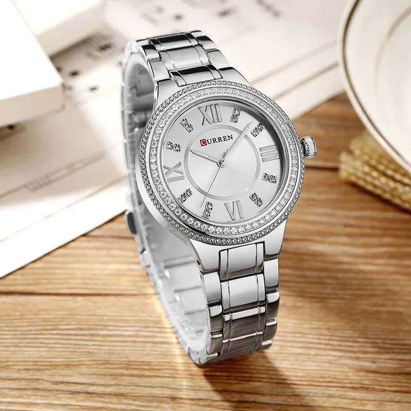 CURREN 9004 Fashion Women Watches Top Luxury Ladies Girl Wrist Watch Stainless Steel Bracelet Classic Casual Female Clock