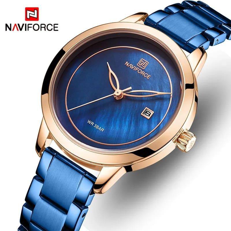 NAVIFORCE 5008 Luxury Quartz Waterproof Women's Wristwatch Ladies Girls Fashion Clock Women Watches