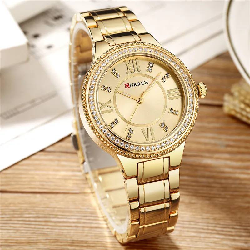 CURREN 9004 Fashion Women Watches Top Luxury Ladies Girl Wrist Watch Stainless Steel Bracelet Classic Casual Female Clock