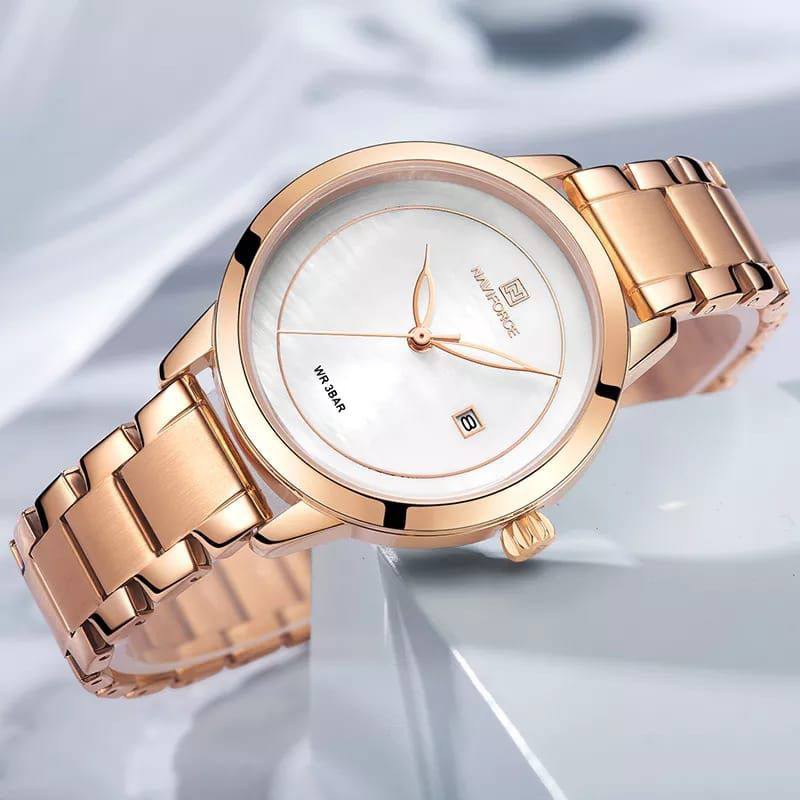 NAVIFORCE 5008 Luxury Quartz Waterproof Women's Wristwatch Ladies Girls Fashion Clock Women Watches