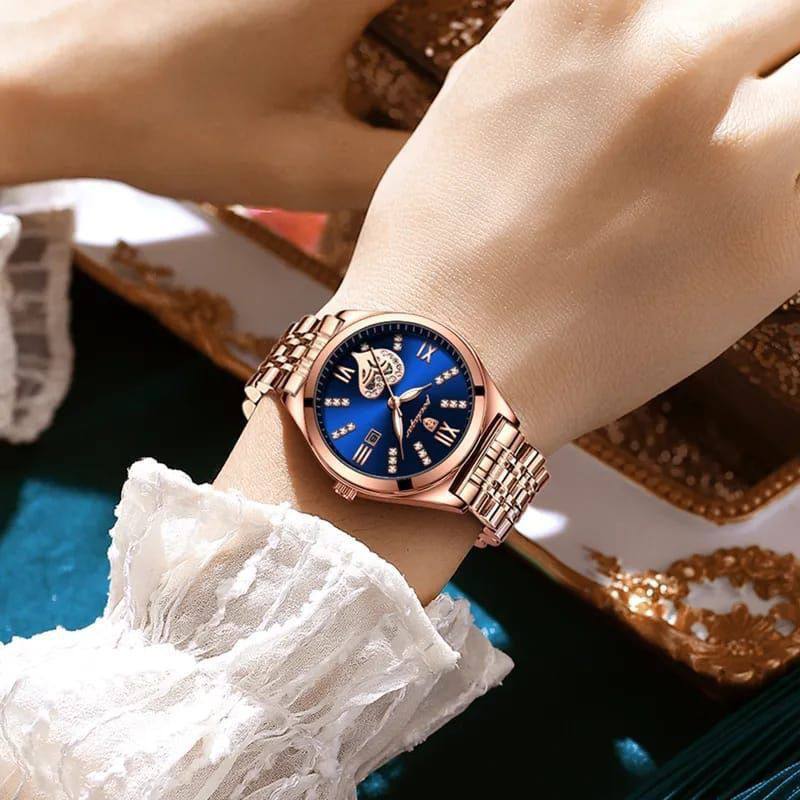 POEDAGAR New Hot Sell 320 High Quality Girls Women Wristwatch Waterproof Luminous Quartz Watch Diamond Encrusted Ladies' clock