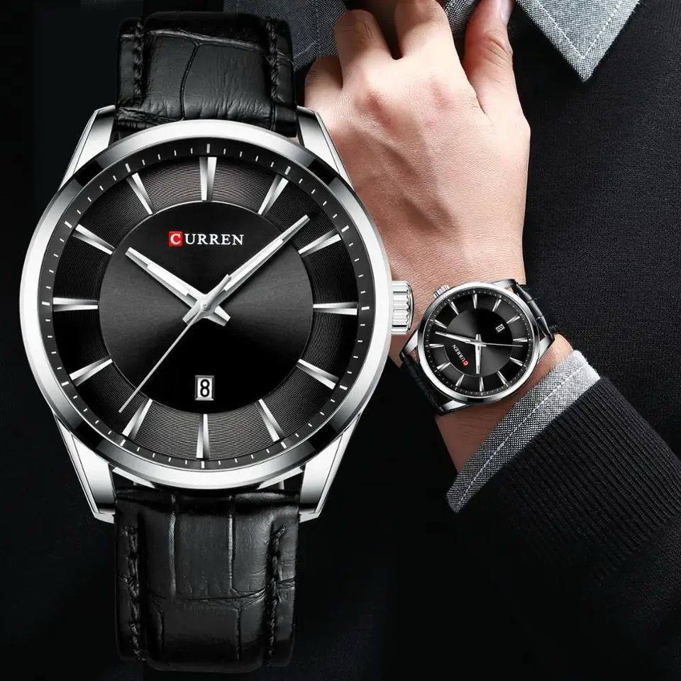 New hot sale Leather belt calendar CURREN 8365 men's watches business casual waterproof quartz watch