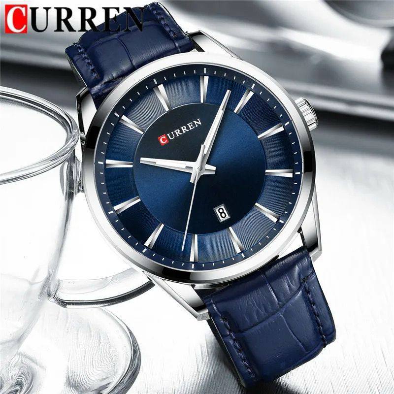 New hot sale Leather belt calendar CURREN 8365 men's watches business casual waterproof quartz watch