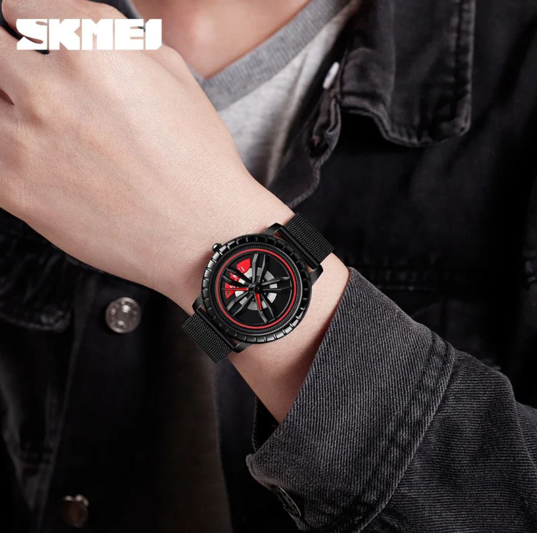 Unique wheel watch fashion brand Skmei 1634 original watch manufactory wholesale 30m waterproof men quartz watch