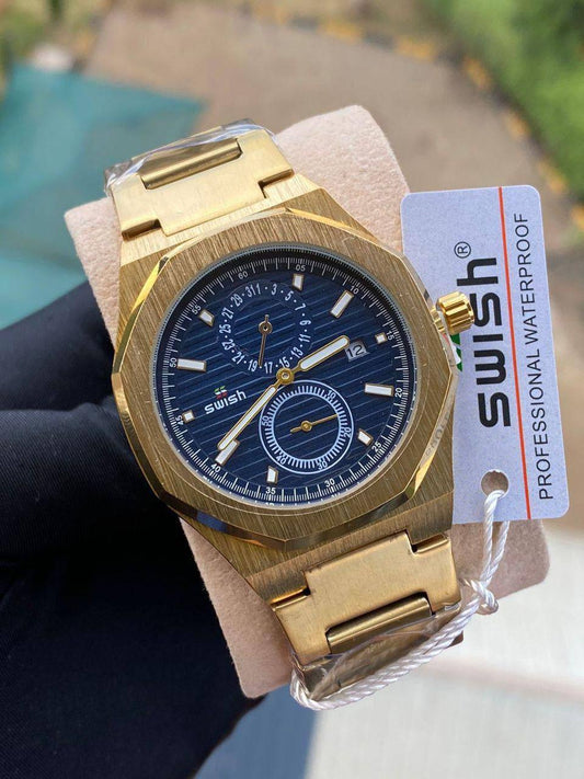 Hot Selling Fashion Luxury Swish 2311-2 Mens Watch Stainless Steel Analog, Waterproof Luminous  Quartz Movement Watch For Men