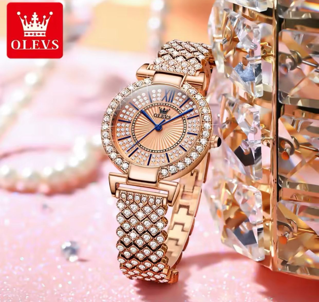 OLEVS 9942 Top Brand New Elegant Bracelet Women Luxury Watches Creative Diamonds 3d Dial Wristwatches