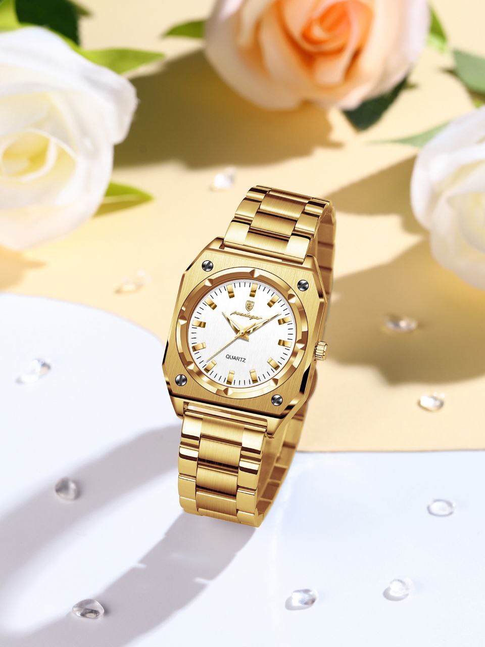 Poedagar 788 Gold Luxury Watch Women Watch Waterproof Luminous Stainless Steel Women's Quartz Watches