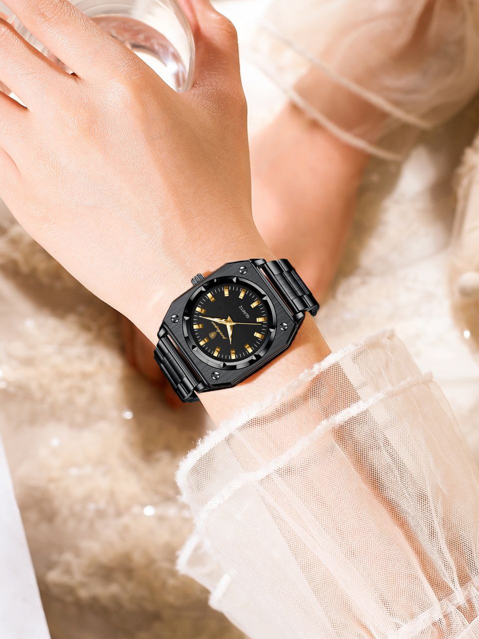 Poedagar 788 Gold Luxury Watch Women Watch Waterproof Luminous Stainless Steel Women's Quartz Watches