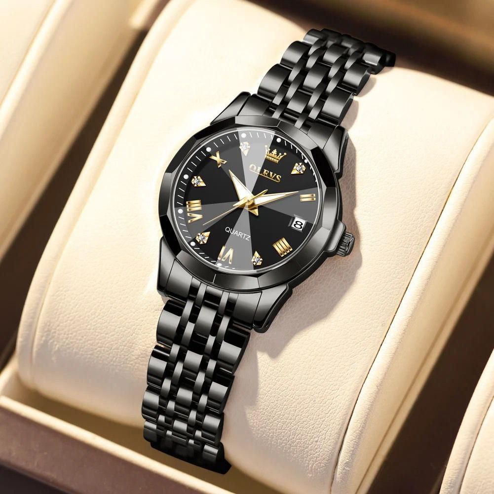 OLEVS 9931 New Watch Gold Black Women Business Quartz Watches Ladies Luxury Fashion Casual Female Wrist Watch for Lady Female