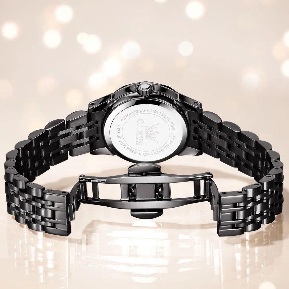 OLEVS 9931 New Watch Gold Black Women Business Quartz Watches Ladies Luxury Fashion Casual Female Wrist Watch for Lady Female