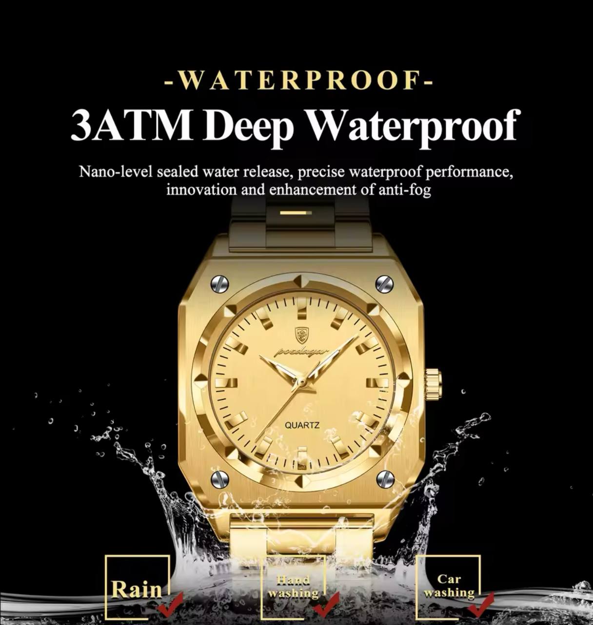 Poedagar 788 Gold Luxury Watch Women Watch Waterproof Luminous Stainless Steel Women's Quartz Watches