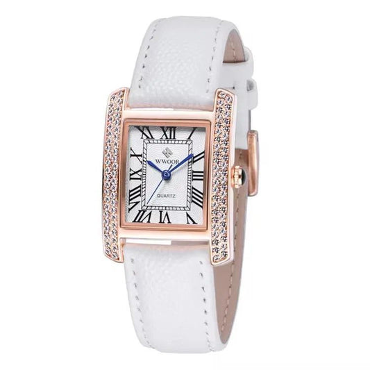 WWOOR 8806 Elegant Water Proof Fashion Leather Watch Casual Watches Prices Premium Wristwatch Business Nice Watch for Women