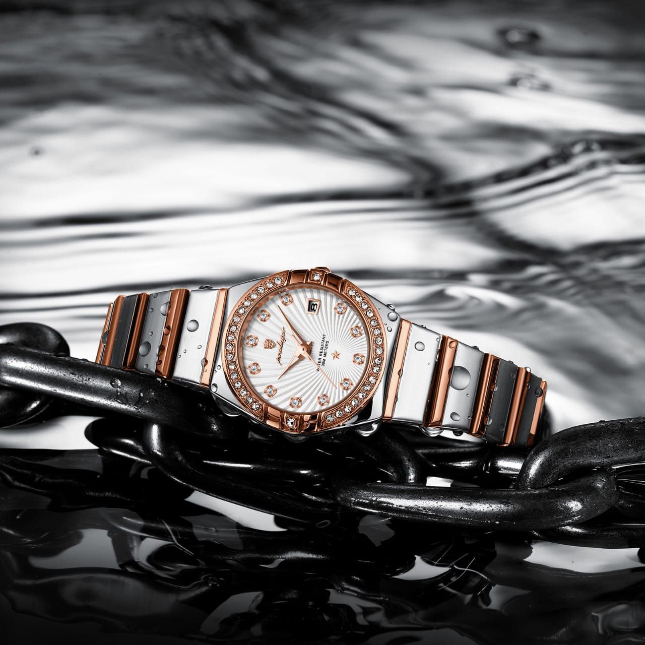 Luxury For Woman POEDAGAR 302 Wristwatch Waterproof Luminous Date Stainless Steel Watch For Ladies High Quality Quartz Watches
