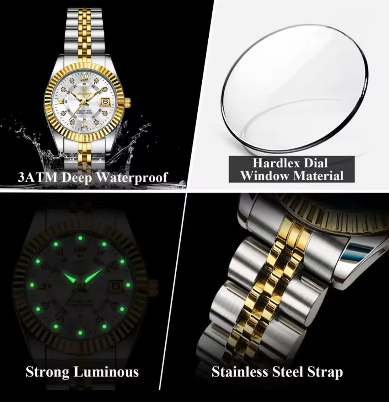 Luxury Elegant Watches for Women Poedagar 780 Waterproof Luminous Date Ladies Watch Stainless Steel Quartz Women Watch
