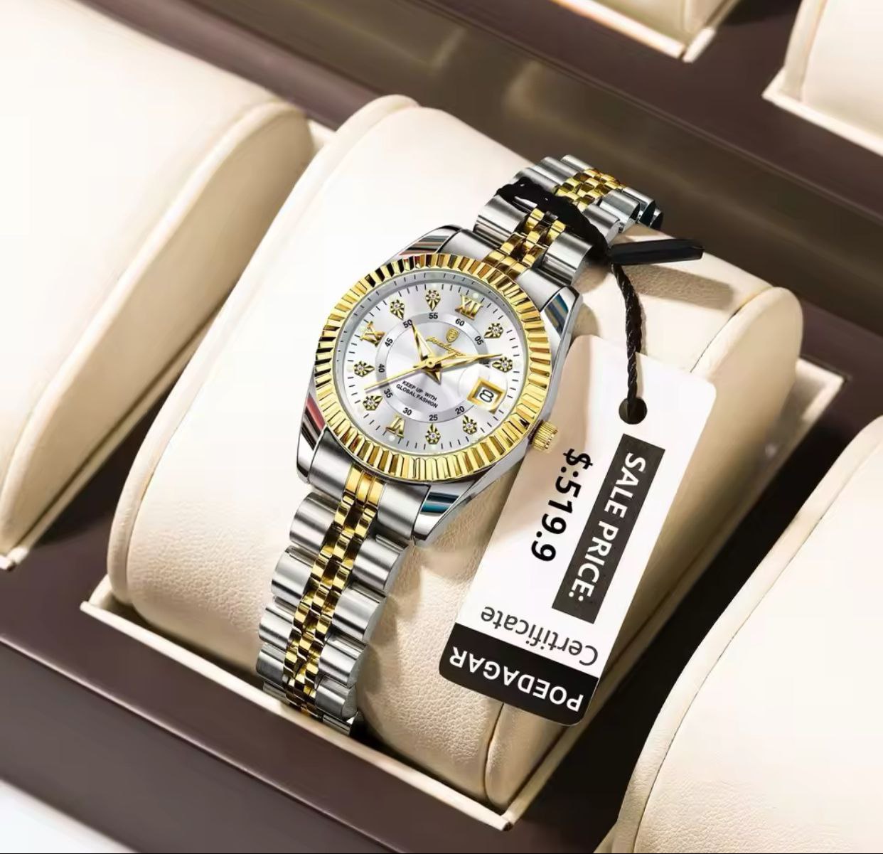 Luxury Elegant Watches for Women Poedagar 780 Waterproof Luminous Date Ladies Watch Stainless Steel Quartz Women Watch