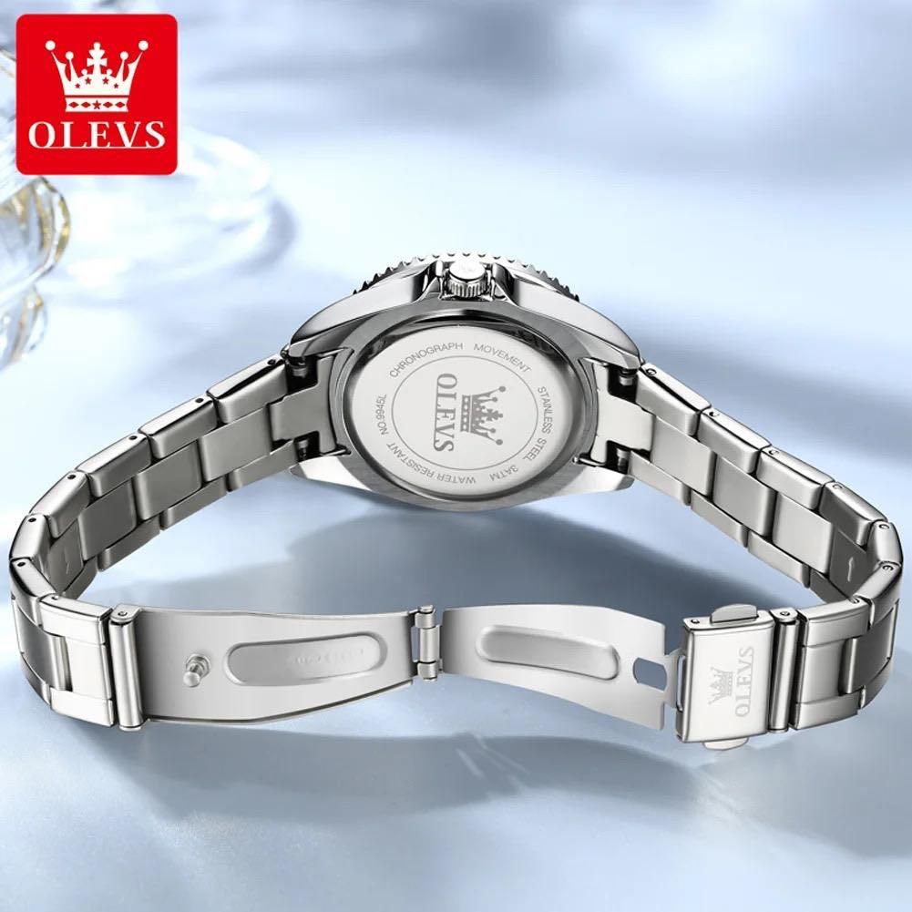 New OLEVS 9945 Original Diamond Dial Quartz Watch for Women Fashion Elegant Ladies Stainless Steel Waterproof Women's Wristwatch