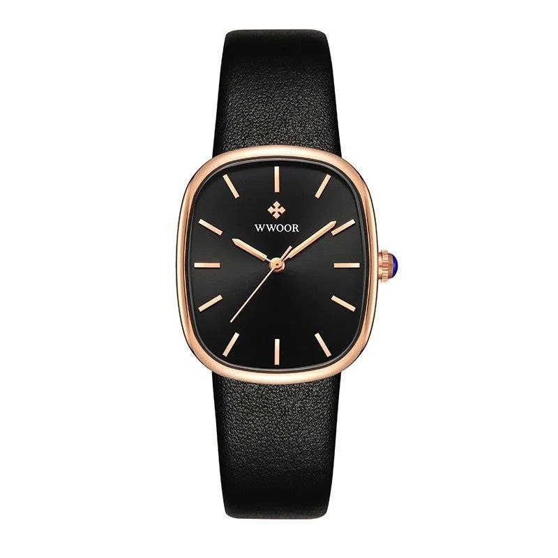 WWOOR 8881 Original Ladies Wrist Watches Classics Leather Strap Waterproof Luxury Fashion Brand Watch Elegant Quartz Watches