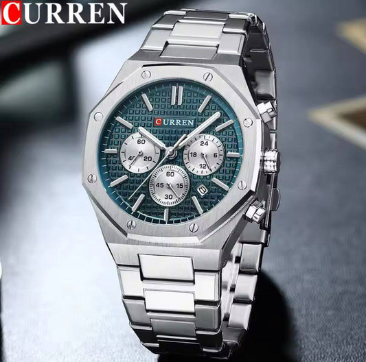 Men Watch Business Wristwatch Curren 8440 6-Hand Chronograph Quartz Casual Fashion Luxury