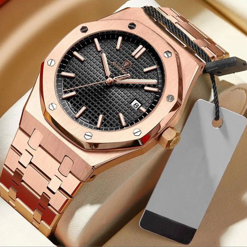 2025 New POEDAGAR 924 Luxury Business Watch For Men Sport Stainless Steel Men Waterproof Luminous Men Watch Quartz
