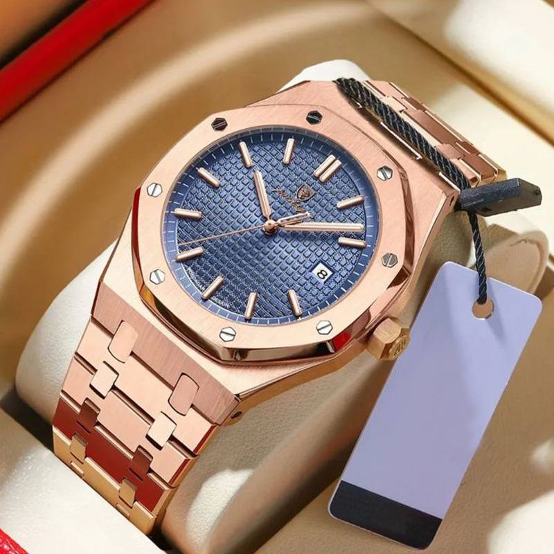2025 New POEDAGAR 924 Luxury Business Watch For Men Sport Stainless Steel Men Waterproof Luminous Men Watch Quartz