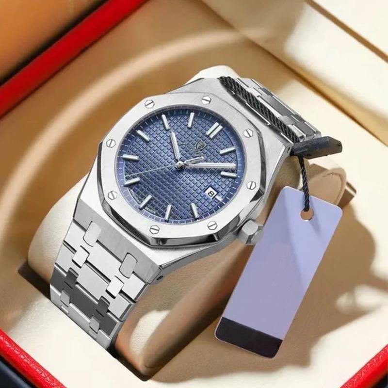 2025 New POEDAGAR 924 Luxury Business Watch For Men Sport Stainless Steel Men Waterproof Luminous Men Watch Quartz