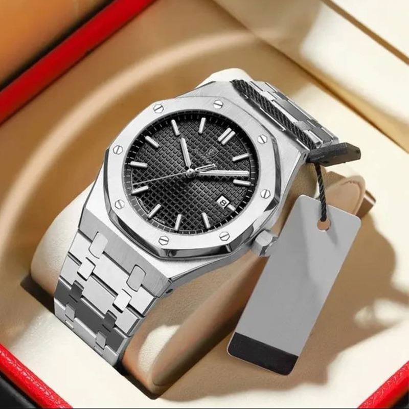 2025 New POEDAGAR 924 Luxury Business Watch For Men Sport Stainless Steel Men Waterproof Luminous Men Watch Quartz
