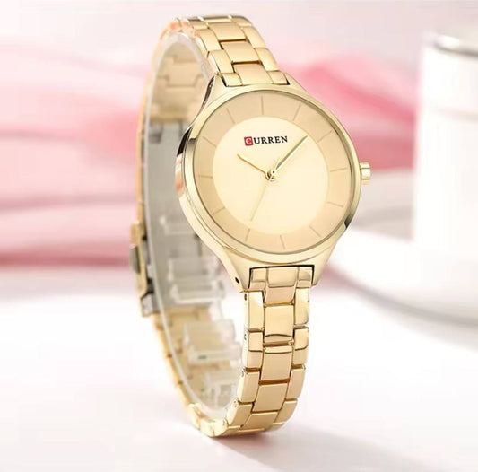 New 2025 Top Brand Ladies Watch CURREN 9015 Stainless Steel Band Quartz Female Wrist Watch Ladies Gifts Clock