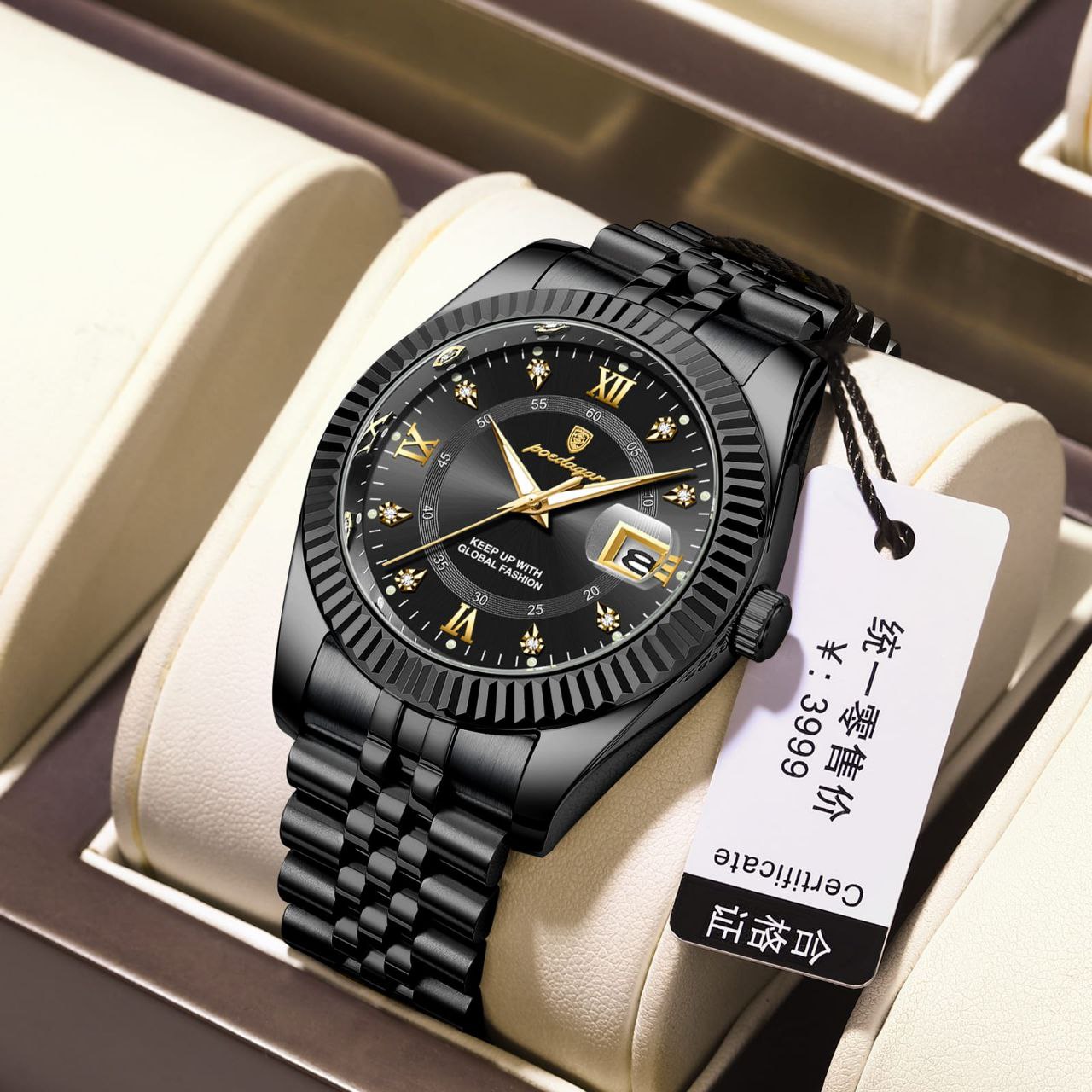 Hot Sale Poedagar 910 Sport Top Luxury Male Waterproof Luminous Date Men's watches Stainless Steel Quartz Watch for Men
