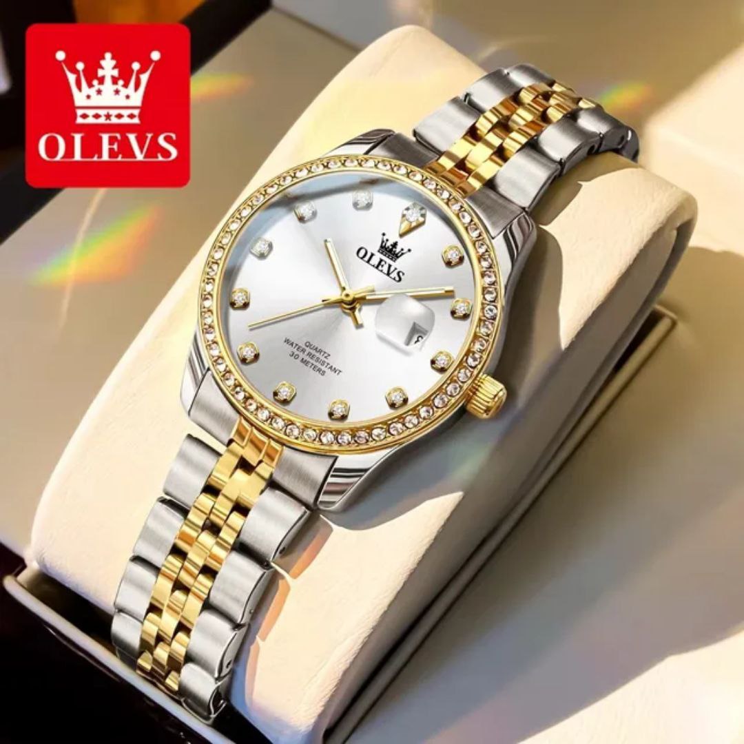 Elegant Women's Watch OLEVS 3629 Fashion Classic Waterproof Luminous Stainless Original Calendar Quartz Luxury Women Watches