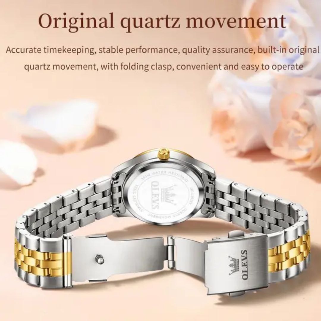 Elegant Women's Watch OLEVS 3629 Fashion Classic Waterproof Luminous Stainless Original Calendar Quartz Luxury Women Watches