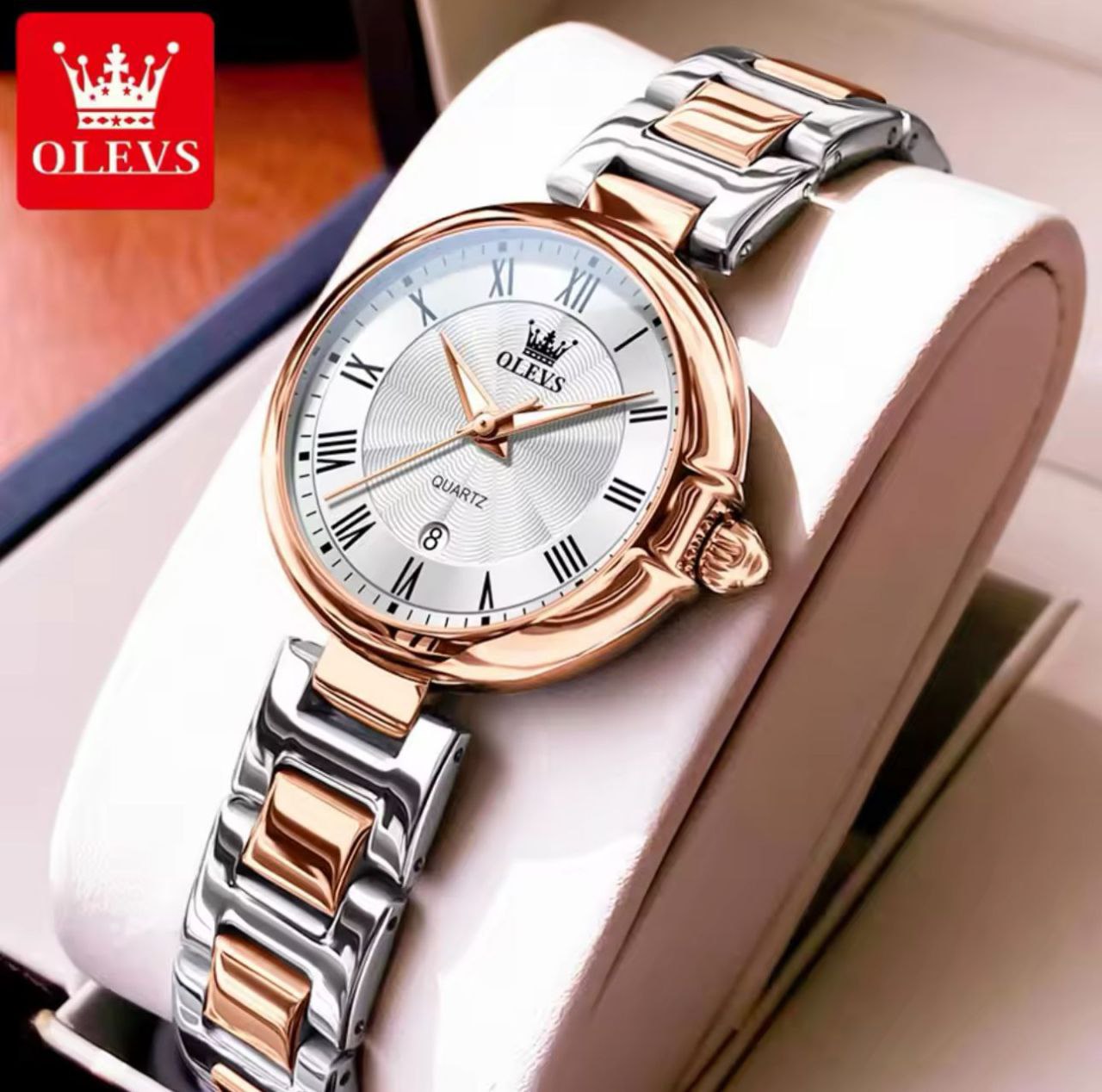 OLEVS 5608 Fashion Light Luxury Original Wristwatch Women's Watches Waterproof Luminous Date Quartz Movement Watches
