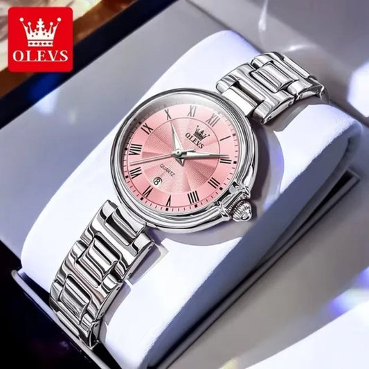 OLEVS 5608 Fashion Light Luxury Original Wristwatch Women's Watches Waterproof Luminous Date Quartz Movement Watches