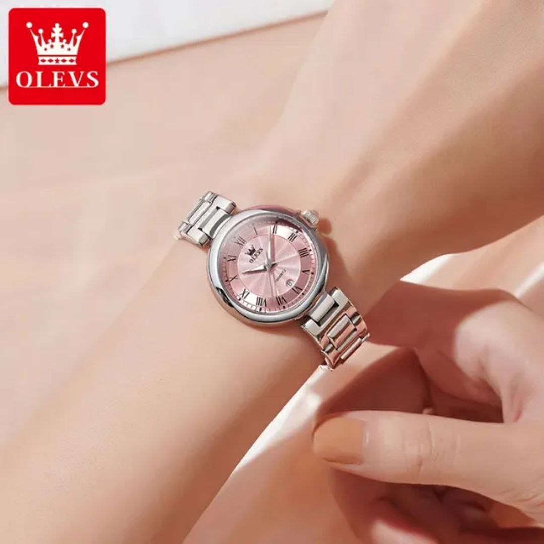 OLEVS 5608 Fashion Light Luxury Original Wristwatch Women's Watches Waterproof Luminous Date Quartz Movement Watches