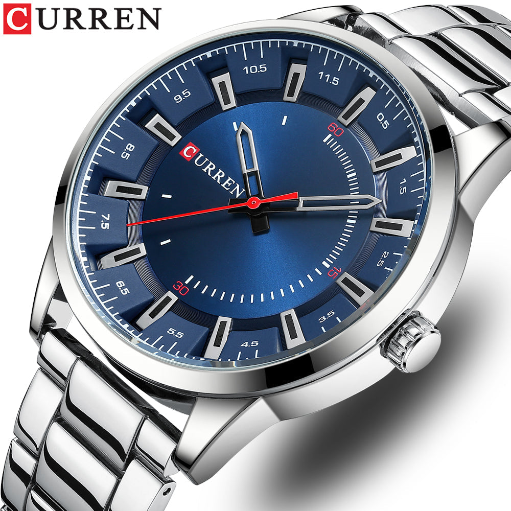 Top Brand Luxury Fashion CURREN 8406 Watches Men New Stainless Steel Waterproof Wristwatch Quartz Clock Male 8406