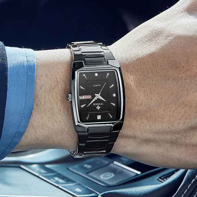 New Arrival WWOOR 8837 Quartz Mens and women Watches Square Stainless Steel Waterproof Wrist Watch