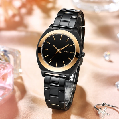 Women Watch High Quality Top Quartz HM 1261 Hannah Martin  Watches Fashion Waterproof Stainless Steel Wristwatches Ladies Business Watch